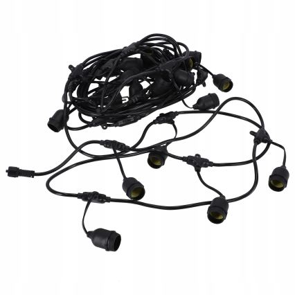 LED vanjski dekorativni niz 20xE27/1W/230V 11,44 m IP44 crna