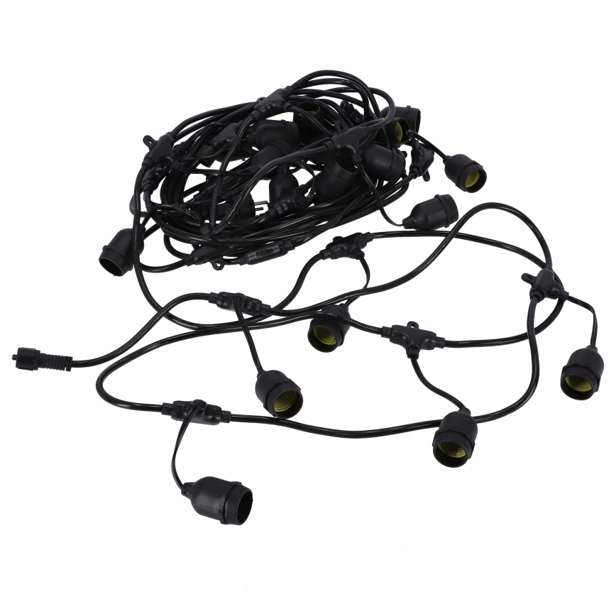 LED vanjski dekorativni niz 20xE27/1W/230V 11,44 m IP44 crna