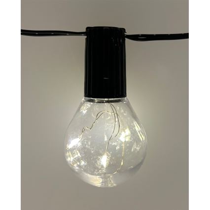 LED vanjski dekorativni niz 20xLED/0,075W/230V 5,8 m IP44 crna