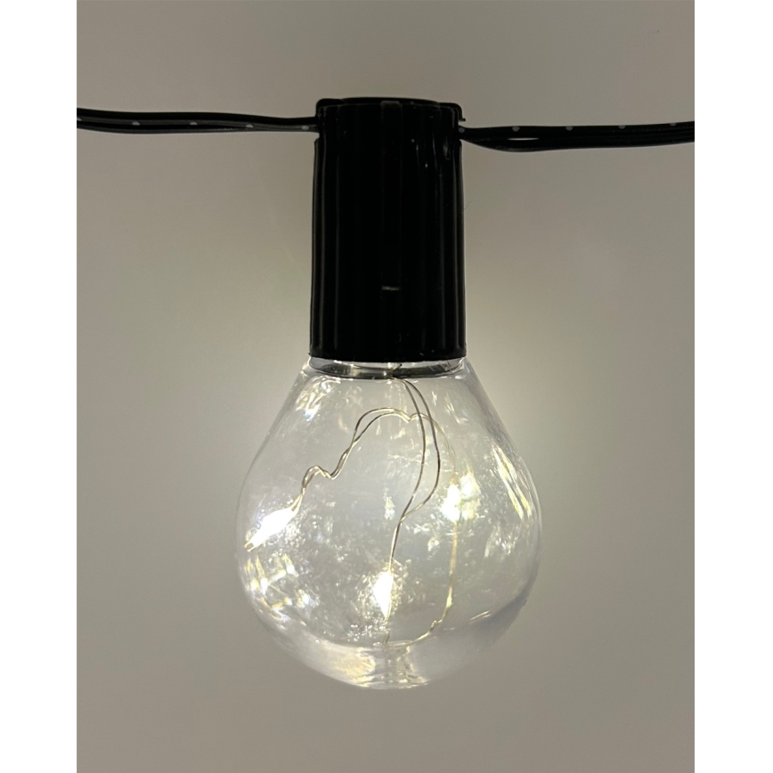 LED vanjski dekorativni niz 20xLED/0,075W/230V 5,8 m IP44 crna