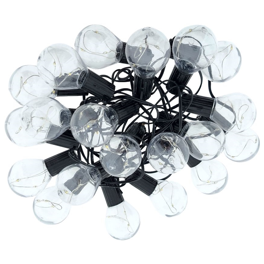 LED vanjski dekorativni niz 20xLED/0,075W/230V 5,8 m IP44 crna