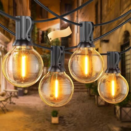 LED vanjski dekorativni niz 25xE12/1W/230V 17,5 m IP65 crna