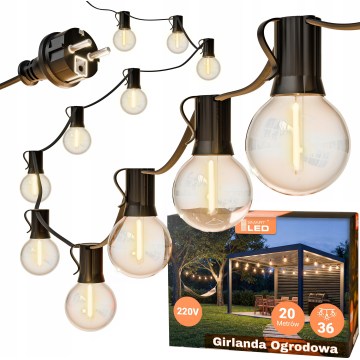LED vanjski dekorativni niz 36xE12/1W/230V 22,35 m IP65 crna