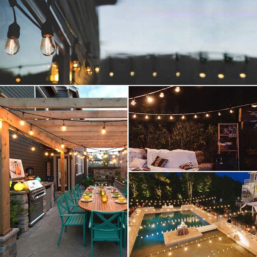 LED vanjski dekorativni niz 5xE27/1W/230V 5,94 m IP44 crna