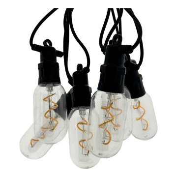LED vanjski dekorativni niz 6xLED/0,6W/230V 4,5 m IP44 crni