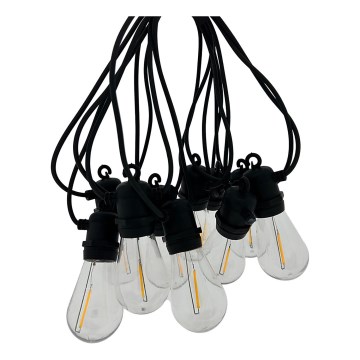 LED vanjski dekorativni svjetlosni niz, 10 x LED, 0,36 W, 230 V, 8 m, IP44, crna