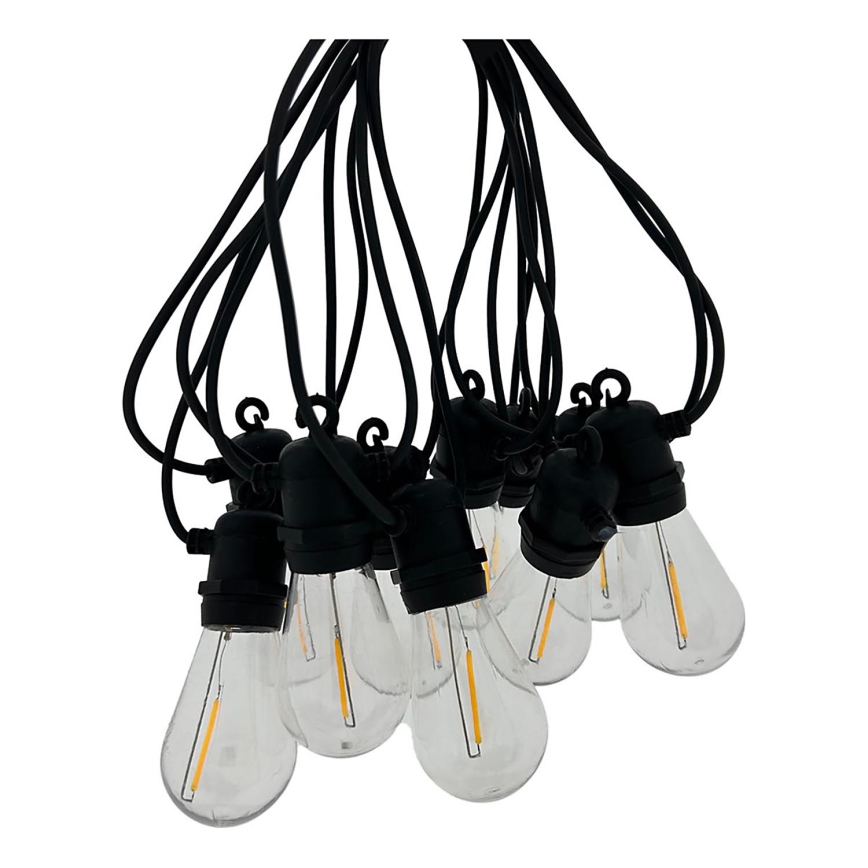 LED vanjski dekorativni svjetlosni niz, 10 x LED, 0,36 W, 230 V, 8 m, IP44, crna