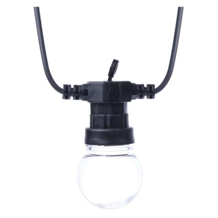 LED vanjski dekorativni svjetlosni niz 10xLED/10m IP44 proziran