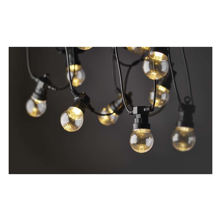 LED vanjski dekorativni svjetlosni niz 10xLED/10m IP44 proziran