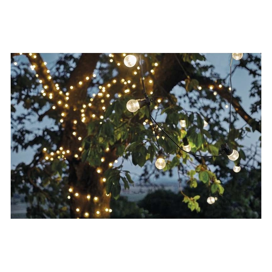LED vanjski dekorativni svjetlosni niz 10xLED/10m IP44 proziran