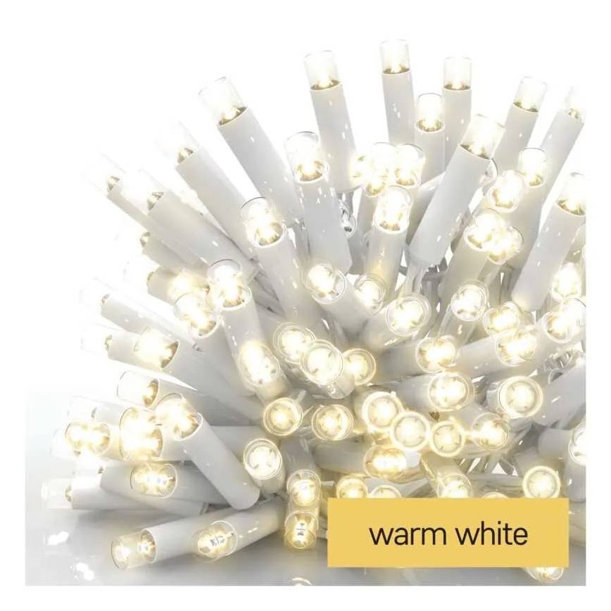 LED vanjski lanac 100xLED/10m IP44 topla bijela