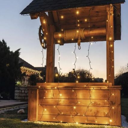 LED Vanjski  lanac 100xLED/1x2m IP44 topla bijela