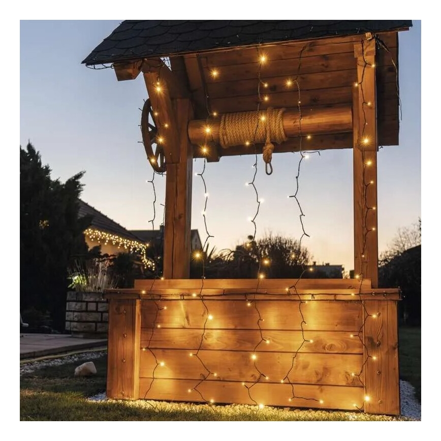 LED Vanjski  lanac 100xLED/1x2m IP44 topla bijela
