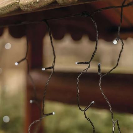 LED Vanjski  lanac 100xLED/2,5x0,9m IP44 hladna bijela