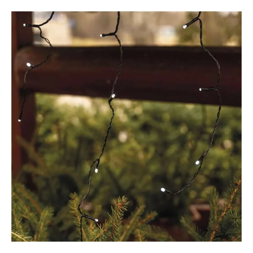 LED Vanjski  lanac 100xLED/2,5x0,9m IP44 hladna bijela