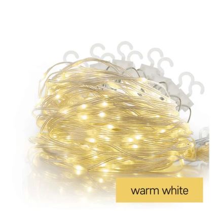 LED vanjski lanac 100xLED/8 funkcija 7,9x0,7m IP44 topla bijela