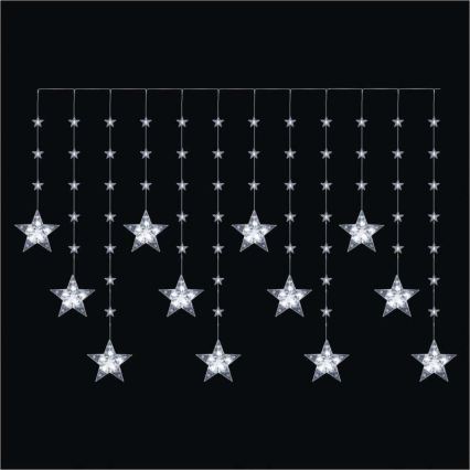 LED vanjski lanac 120xLED/8 funkcija 3xAA 1,7 m IP44 hladno bijela