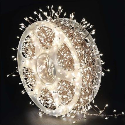 LED vanjski lanac 1920xLED/8 funkcija 19,2m IP44 topla bijela