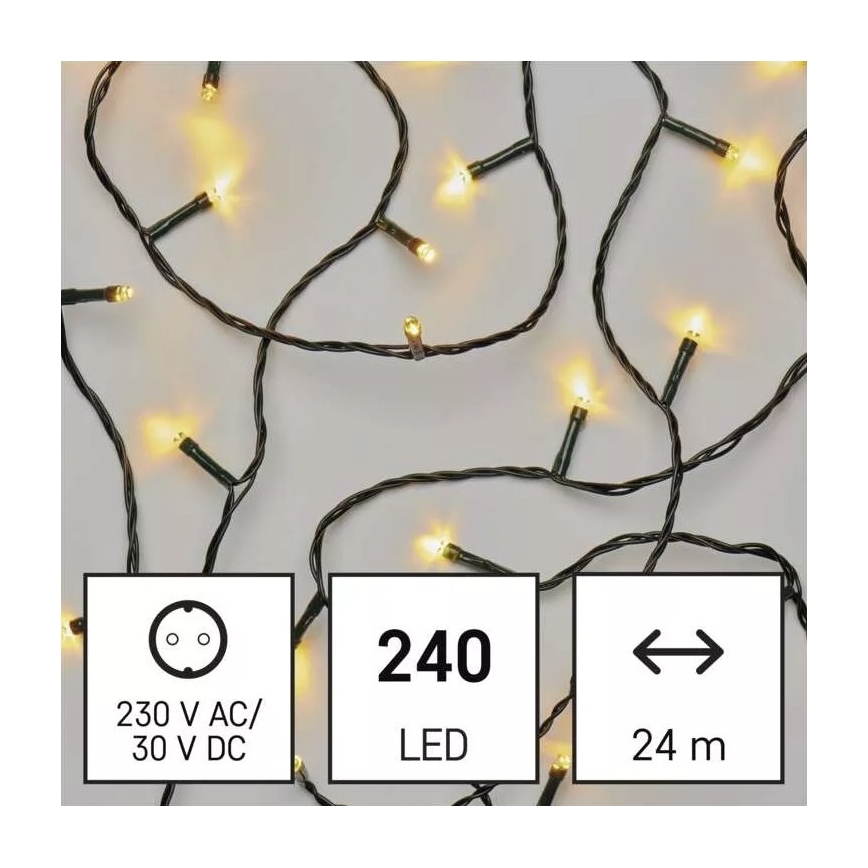 LED vanjski lanac 240xLED/8 načina 29m IP44 topla bijela