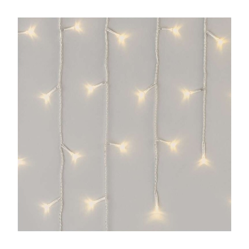 LED vanjski lanac 300xLED/8 načina 10m IP44 topla bijela + daljinski upravljač