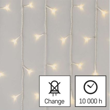 LED vanjski lanac 300xLED/8 načina 10m IP44 topla bijela + daljinski upravljač