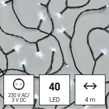 LED vanjski lanac 40xLED/9m IP44 hladno bijela
