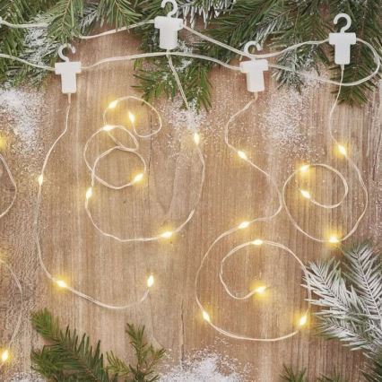 LED vanjski lanac 54xLED/8 funkcija 6,7x0,7m IP44 topla bijela