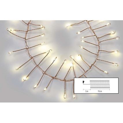 LED vanjski lanac 960xLED/8 funkcija 9,6m IP44 topla bijela