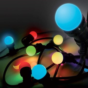 LED Vanjski lanac EASY CONNECT 8xE27 5m IP44 multicolor