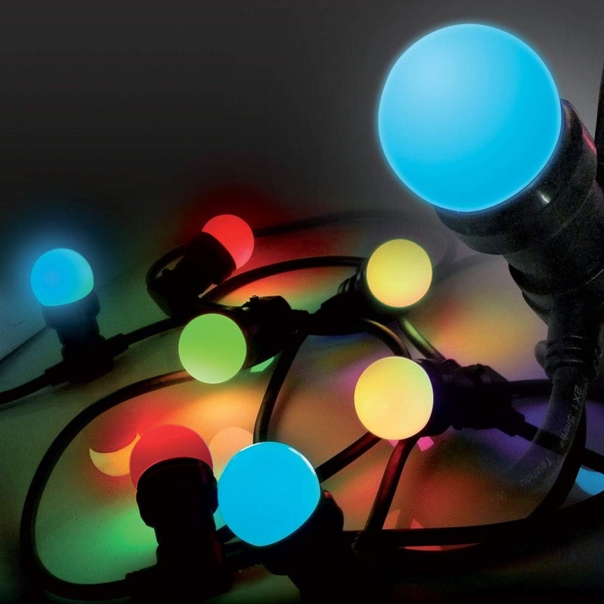 LED Vanjski lanac EASY CONNECT 8xE27 5m IP44 multicolor