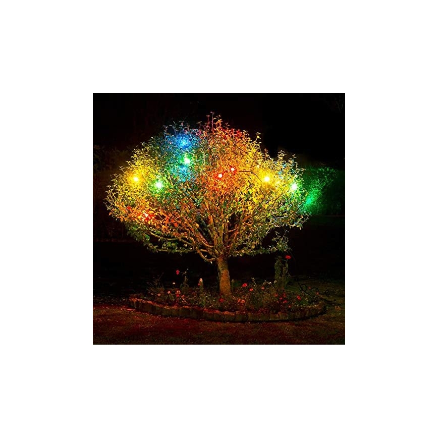 LED Vanjski lanac EASY CONNECT 8xE27 5m IP44 multicolor