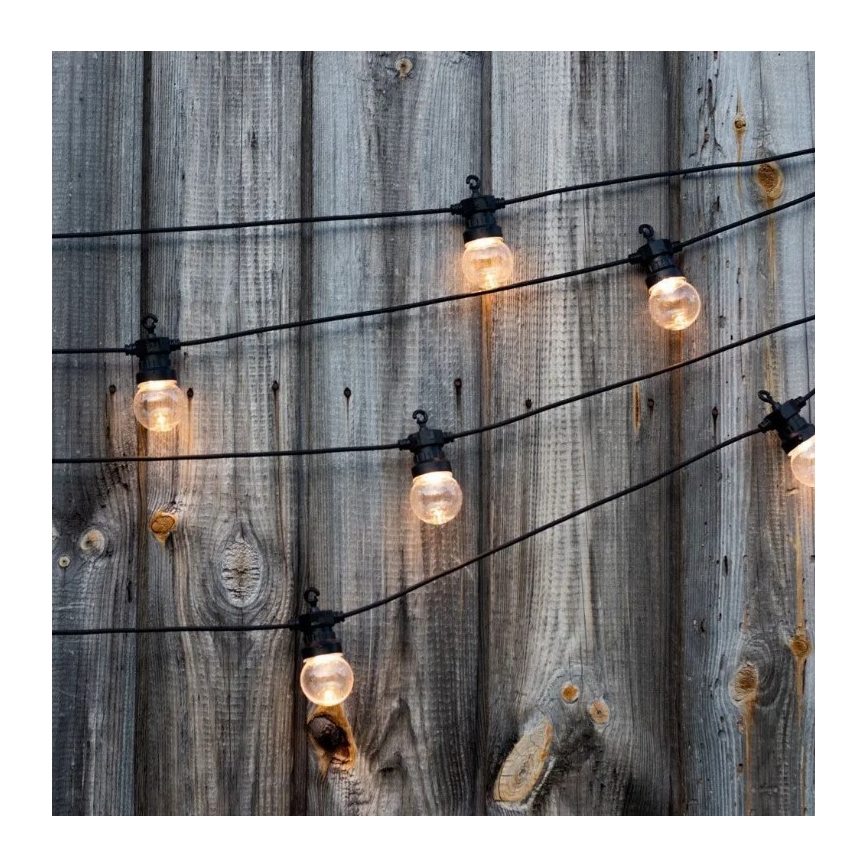 LED Vanjski lanac STRING 5m 10xLED/0,4W/24/230V 3000K IP44