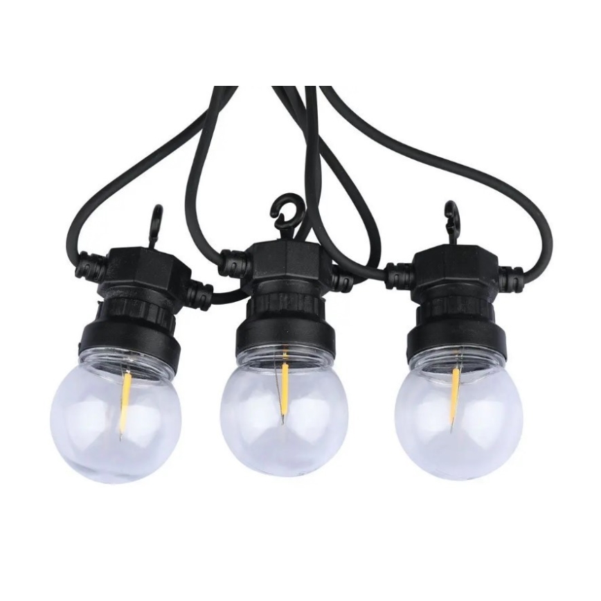 LED Vanjski lanac STRING 5m 10xLED/0,4W/24/230V 3000K IP44