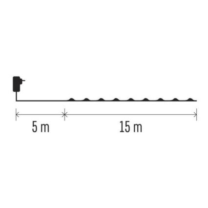 LED vanjski niz 150xLED/20m IP44 hladno bijela