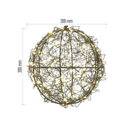LED Vanjski niz 200xLED 5 m IP44 topla bijela