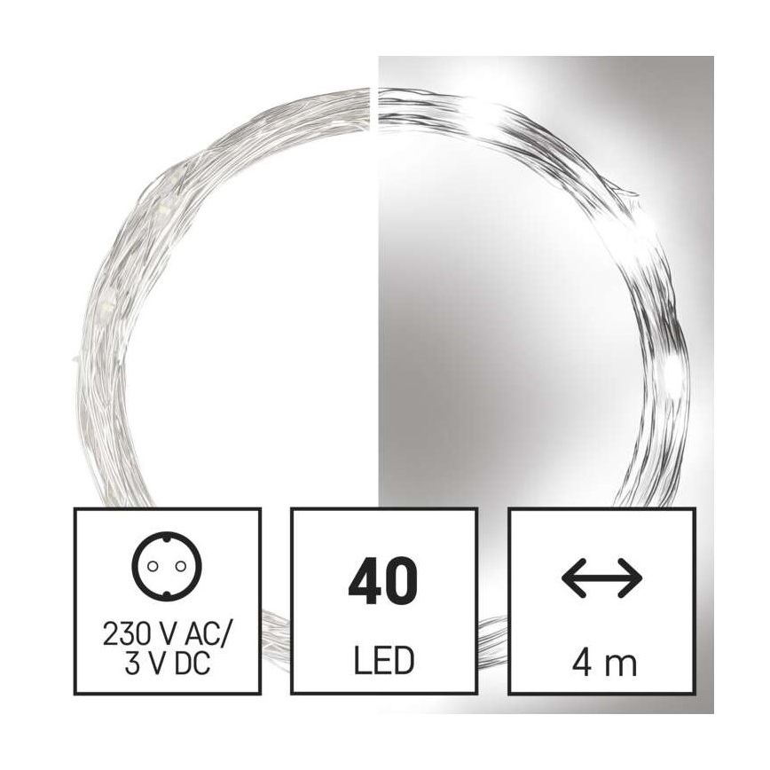 LED vanjski niz 40xLED/9m IP44 hladno bijela