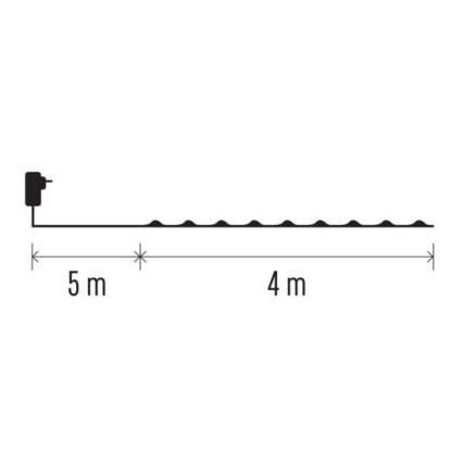 LED  vanjski niz 40xLED/9m IP44 topla bijela