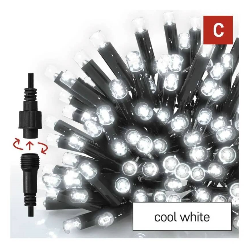LED vanjski niz 50xLED/3x0,4m IP44 hladno bijela