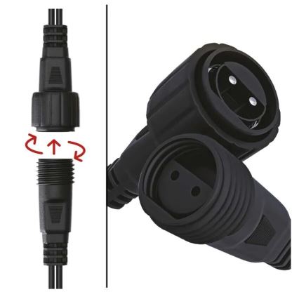 LED vanjski niz 50xLED/5m IP44 topla bijela