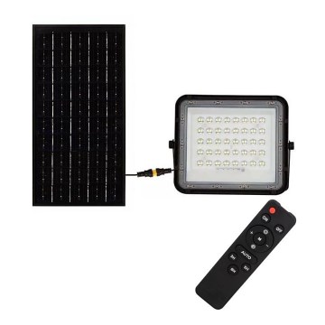 LED Vanjski prigušivi solarni reflektor LED/10W/3,2V IP65 6400K crna + daljinski upravljač