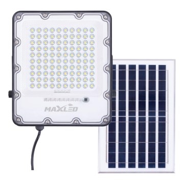 LED Vanjski prigušivi solarni reflektor LED/50W/3,2V 4500K IP65 crna + daljinski upravljač