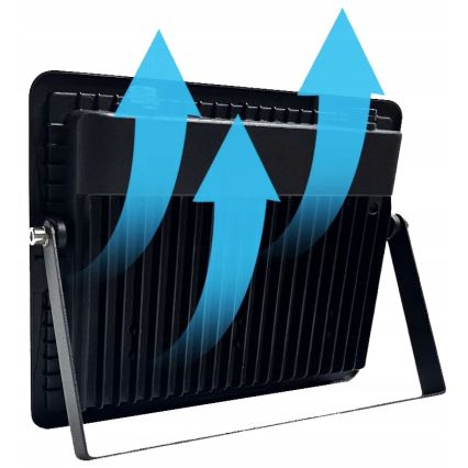 LED vanjski reflektor sa senzorom pokreta i sumraka, LED/100W/230V, 4500K, IP65, crni