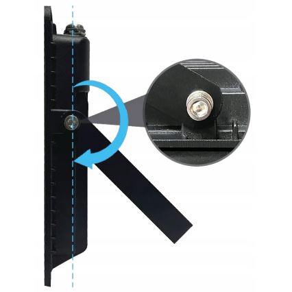 LED vanjski reflektor sa senzorom pokreta i sumraka, LED/100W/230V, 4500K, IP65, crni