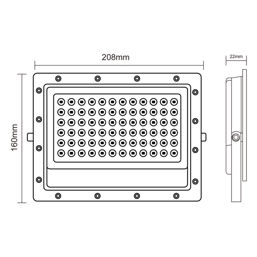 LED Vanjski reflektor LED/100W/230V 5000K IP65 siva
