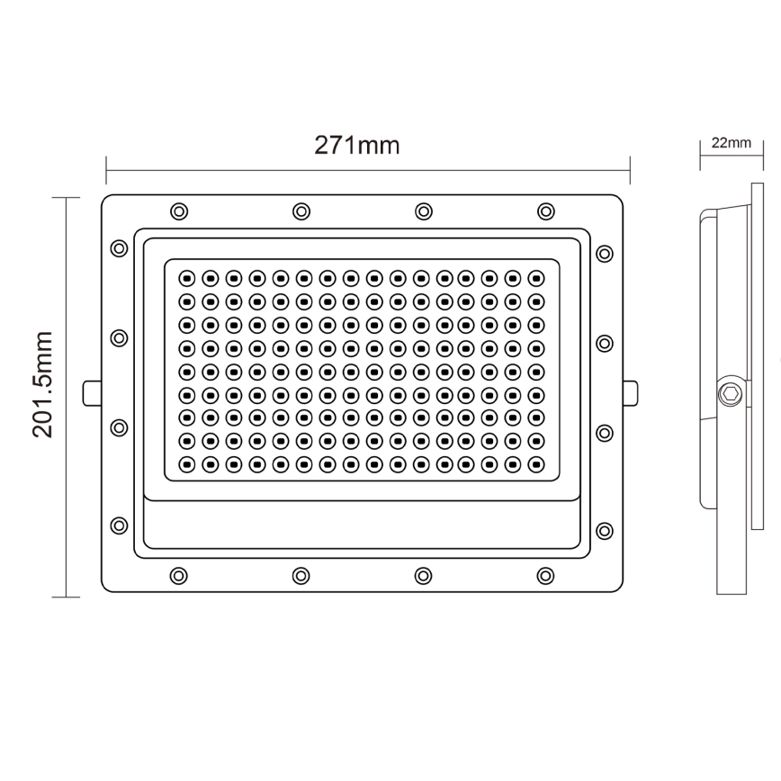 LED Vanjski reflektor LED/150W/230V 5000K IP65 siva