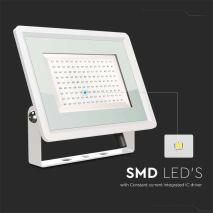 LED Vanjski reflektor LED/200W/230V 4000K IP65 bijela