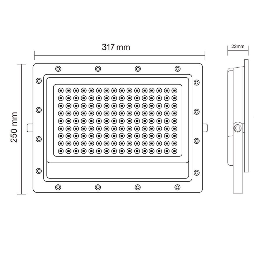 LED Vanjski reflektor LED/200W/230V 5000K IP65 siva