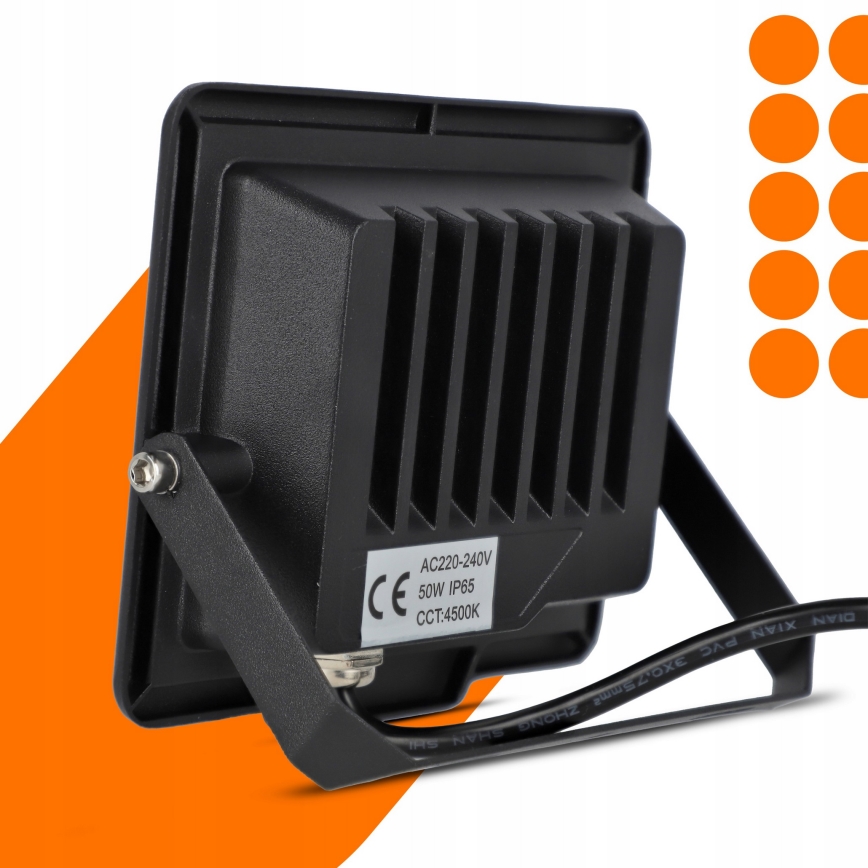 LED vanjski reflektor LED/50W/230V 4500K IP65 crni