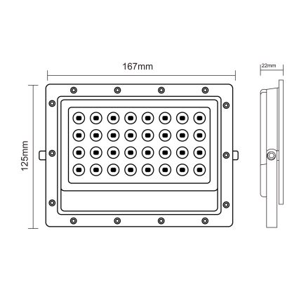 LED Vanjski reflektor LED/50W/230V 5000K IP65 siva