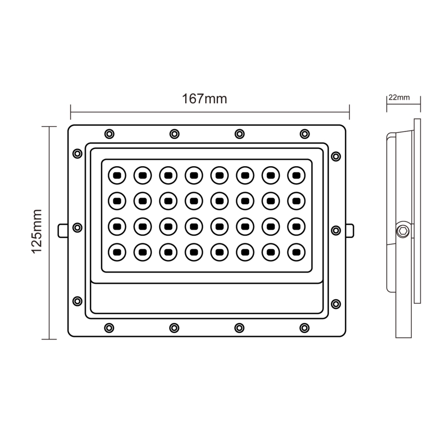 LED Vanjski reflektor LED/50W/230V 5000K IP65 siva